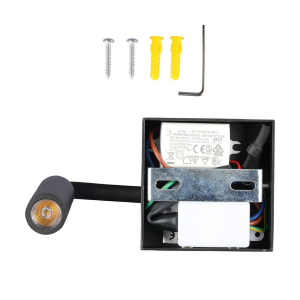 APPLIQUE DA PARETE LED 3W NERA 3000K – V-TAC VT-2903