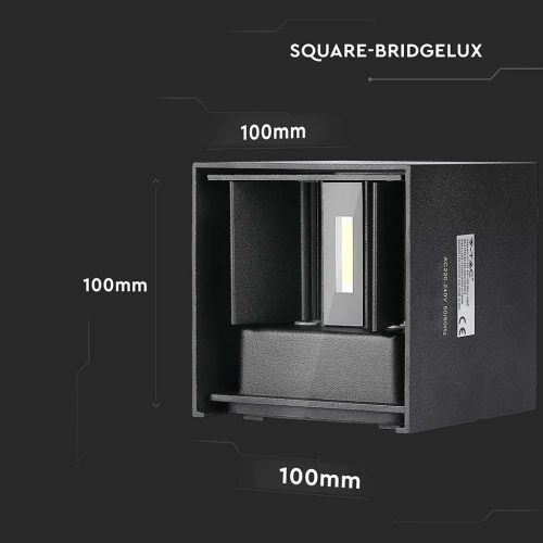 APPLIQUE / LAMPADA LED DA MURO DOPPIO LED COB 5W 140 LM/W 3000 K NERA – V-TAC VT-759-B-N