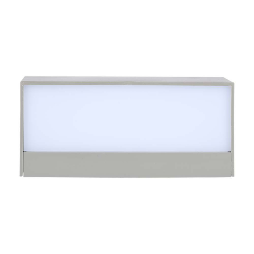 LAMPADA LED DA MURO RETTANGOLARE 12W DOPPIO FASCIO LUMINOSO COLORE GRIGIO 3000K IP65 – V-TAC VT-8057