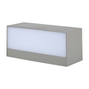 LAMPADA LED DA MURO RETTANGOLARE 12W DOPPIO FASCIO LUMINOSO COLORE GRIGIO 3000K IP65 – V-TAC VT-8057