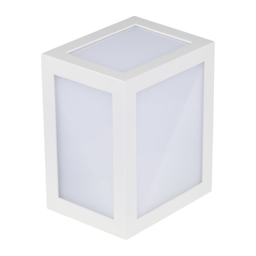 LAMPADA LED DA MURO A LANTERNA QUADRATA 12W COLORE BIANCO 4000K IP65 – V-TAC VT-822-W