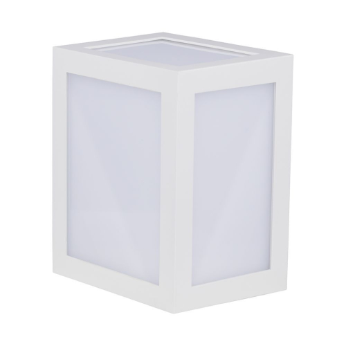 LAMPADA LED DA MURO A LANTERNA QUADRATA 12W COLORE BIANCO 3000K IP65 – V-TAC VT-822-W