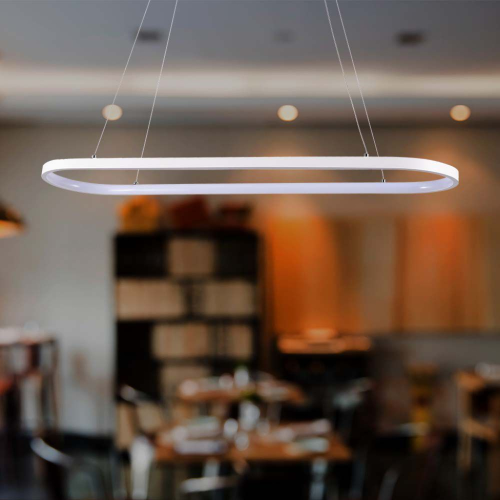 LAMPADARIO LED A SOSPENSIONE 24W IN METALLO COLORE BIANCO 3000K – V-TAC VT-7825