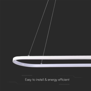 LAMPADARIO LED A SOSPENSIONE 24W IN METALLO COLORE BIANCO 3000K – V-TAC VT-7825