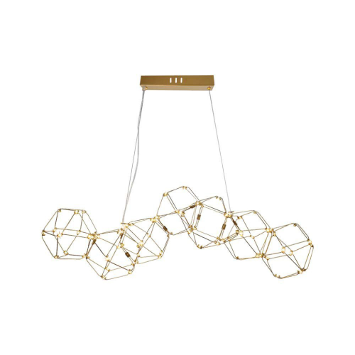 LAMPADARIO LED A SOSPENSIONE 28W IN METALLO DAL DESIGN MODERNO COLORE ORO 3000K – V-TAC VT-7918