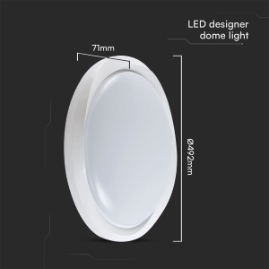 PLAFONIERA LED 60W ROTONDA CON TELECOMANDO CCT 3IN1 DIMMERABILE 3000–6500K COLORE BIANCO Ø 492 mm – V-TAC VT-8559