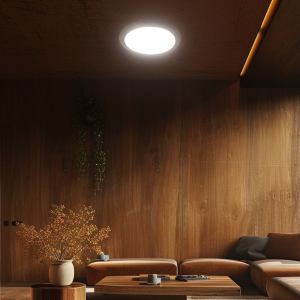 PLAFONIERA LED 60W ROTONDA CON TELECOMANDO CCT 3in1 DIMMERABILE 3000–6500 K Ø 492 mm COVER LEGNO – V-TAC VT-8559