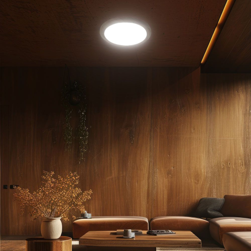 PLAFONIERA LED 60W ROTONDA CON TELECOMANDO CCT 3in1 DIMMERABILE 3000–6500 K Ø 492 mm COVER LEGNO – V-TAC VT-8559