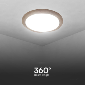 PLAFONIERA LED 60W ROTONDA CON TELECOMANDO CCT 3in1 DIMMERABILE 3000–6500 K Ø 492 mm COVER LEGNO – V-TAC VT-8559