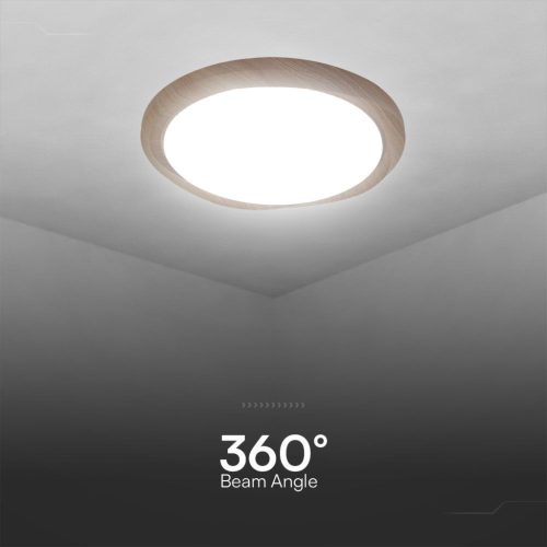 PLAFONIERA LED 60W ROTONDA CON TELECOMANDO CCT 3in1 DIMMERABILE 3000–6500 K Ø 492 mm COVER LEGNO – V-TAC VT-8559