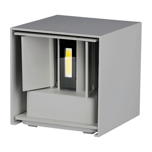 LAMPADA LED DA MURO DOPPIO LED COB 5W 140LM/W GRIGIA REGOLABILE 3000K IP65 – V-TAC VT-759-G