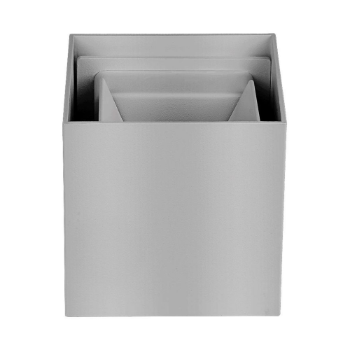 LAMPADA LED DA MURO DOPPIO LED COB 5W 140LM/W GRIGIA REGOLABILE 3000K IP65 – V-TAC VT-759-G