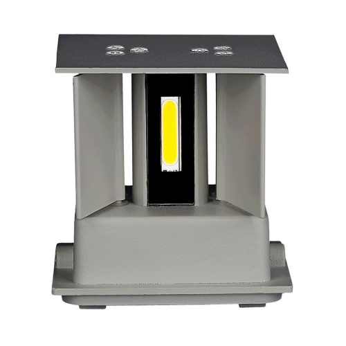 LAMPADA LED DA MURO DOPPIO LED COB 5W 140LM/W GRIGIA REGOLABILE 3000K IP65 – V-TAC VT-759-G