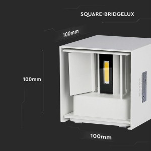 LAMPADA LED DA MURO DOPPIO LED COB 5W 140LM/W BIANCA REGOLABILE 3000K IP65 – V-TAC VT-759-W