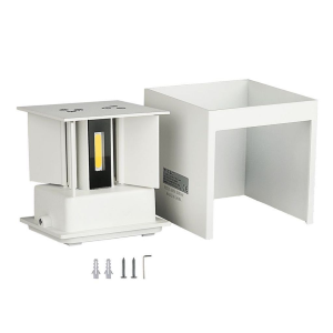 LAMPADA LED DA MURO DOPPIO LED COB 5W 140LM/W BIANCA REGOLABILE 3000K IP65 – V-TAC VT-759-W
