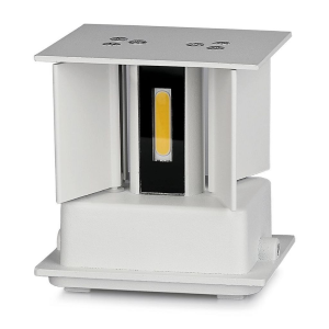 LAMPADA LED DA MURO DOPPIO LED COB 5W 140LM/W BIANCA REGOLABILE 3000K IP65 – V-TAC VT-759-W