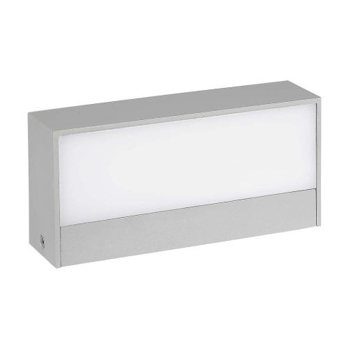 LAMPADA LED DA MURO RETTANGOLARE 9W DOPPIO FASCIO LUMINOSO COLORE GRIGIO 3000K IP65 – V-TAC VT-8056