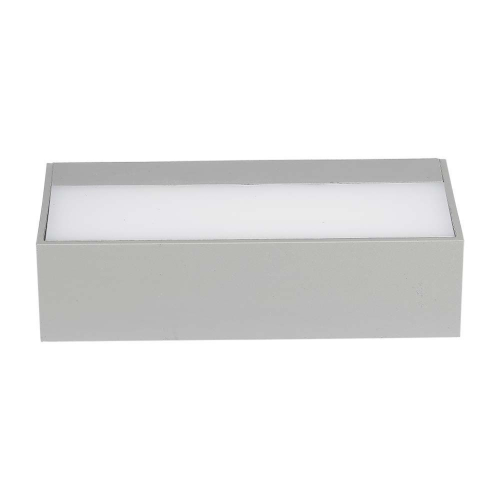 LAMPADA LED DA MURO RETTANGOLARE 9W DOPPIO FASCIO LUMINOSO COLORE GRIGIO 3000K IP65 – V-TAC VT-8056