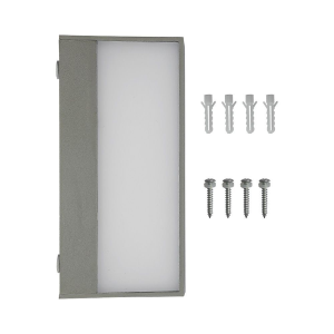 LAMPADA LED DA MURO RETTANGOLARE 9W DOPPIO FASCIO LUMINOSO COLORE GRIGIO 3000K IP65 – V-TAC VT-8056