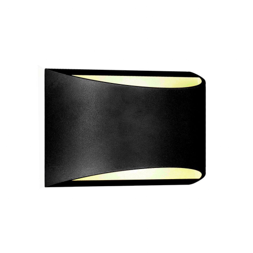 LAMPADA LED DA MURO CHIP BRIDGELUX 9W DOPPIO FASCIO LUMINOSO COLORE NERO 4000K IP65 – V-TAC VT-815