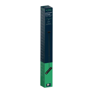 PORTAFARETTO LED A SOSPENSIONE GU10 IN ALLUMINIO NERO Ø 60 × 220 MM – V-TAC VT-7900-B