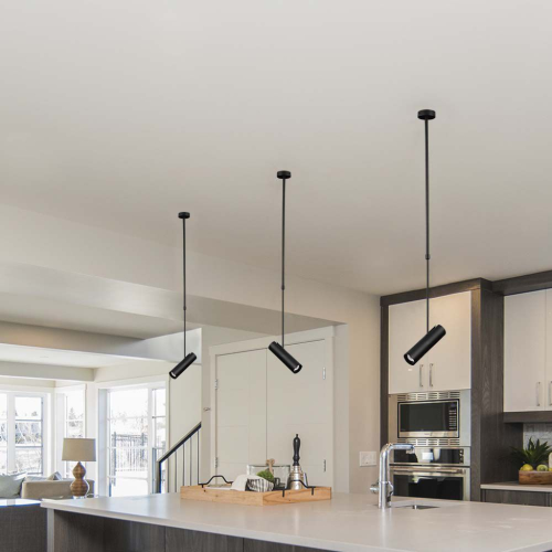 PORTAFARETTO LED A SOSPENSIONE GU10 IN ALLUMINIO NERO Ø 60 × 220 MM – V-TAC VT-7900-B
