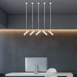 PORTAFARETTO LED A SOSPENSIONE GU10 CORPO IN ALLUMINIO BIANCO Ø 60 × 220 MM – V-TAC VT-7900-W