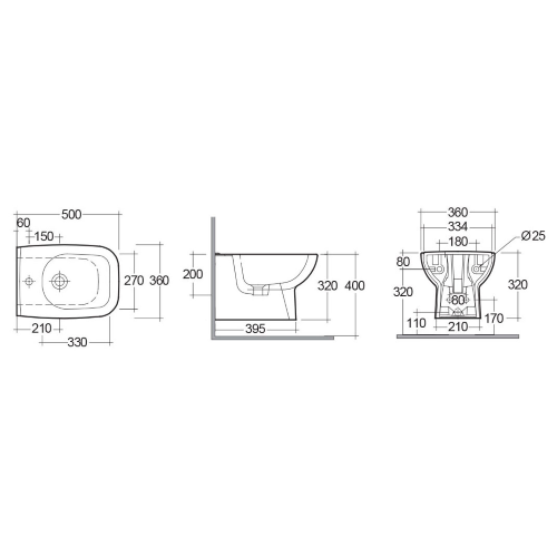 BIDET ORIGIN SOSPESO BCO