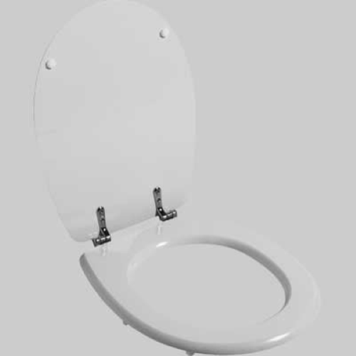 SEDILE GIGLIO PER VASO CHIUSO IN MDF - BIANCO
