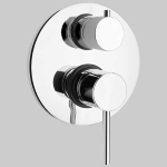 MONOCOMANDO DOCCIA INCASSO CON DEVIATORE DISCO - CROMO