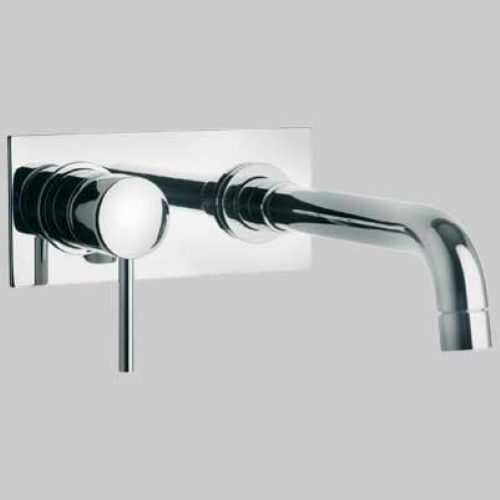 MONOCOMANDO LAVABO A MURO DISCO - CROMO
