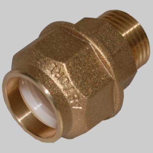 RACCORDO DIRITTO MASCHIO ANELLO RESINA - 50 X 11/2