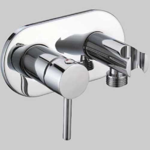 MISCELATORE INCASSO TONDO CON SUPPORTO LATERALE - CROMO - 1/2 M