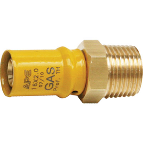 RACCORDO A PRESSARE DIRITTO MASCHIO PER GAS 20 x 1/2