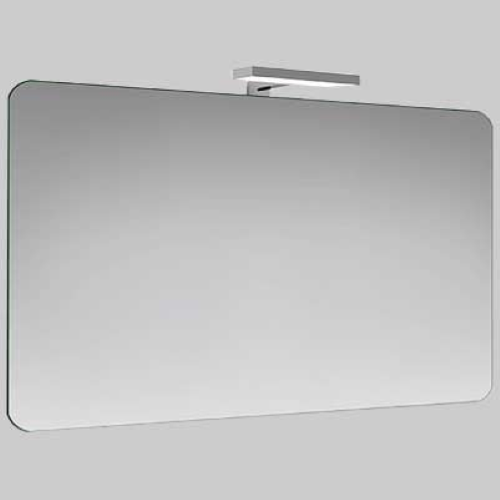 SPECCHIO A FILO EROS CON ANGOLI STONDATI E LAMPADA A LED - CM 90 X 60