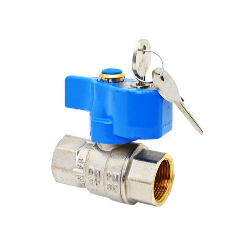 VALVOLA A SFERA FF 3/4" CON SERRATURA 