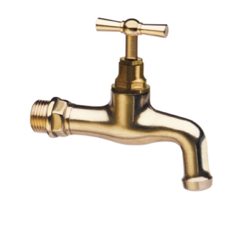 RUBINETTI 1/2" OTTONE LUCIDO CON TERMINALE STAMPATO
