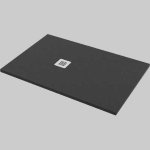 PIATTO DOCCIA 80X100 RETTANGOLARE EFFETTO PIETRA ANTRACITE