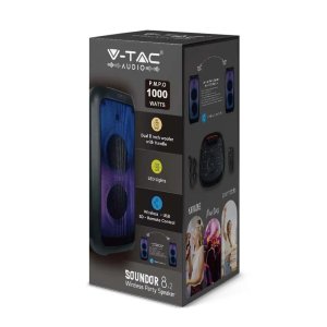 40W RECHARGEABLE SPEAKER WITH ONE WIRED MICROPHONE RF CONTROL & HANDLE 2*8 INCH