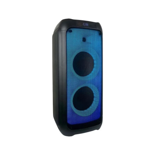 40W RECHARGEABLE SPEAKER WITH ONE WIRED MICROPHONE RF CONTROL & HANDLE 2*8 INCH