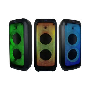 40W RECHARGEABLE SPEAKER WITH ONE WIRED MICROPHONE RF CONTROL & HANDLE 2*8 INCH