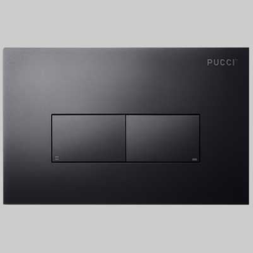 PLACCA DI COMANDO ECO LINEA ACRILICO DOPPIO TASTO - NERO OPACO