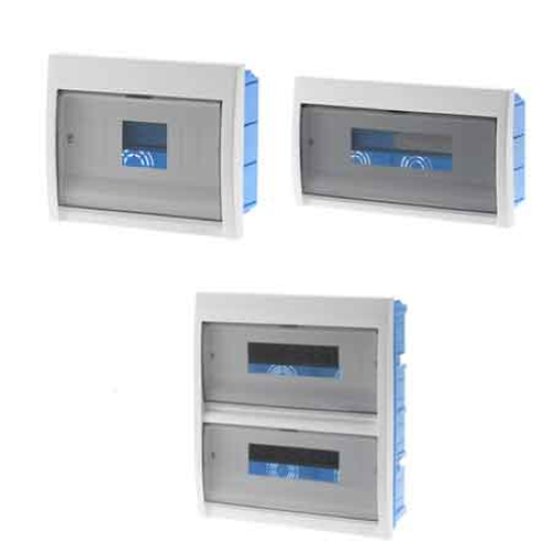 CENTRALINO DA INCASSO C/PORTELLO 12 MODULI - 307X175X90 MM - BIANCO