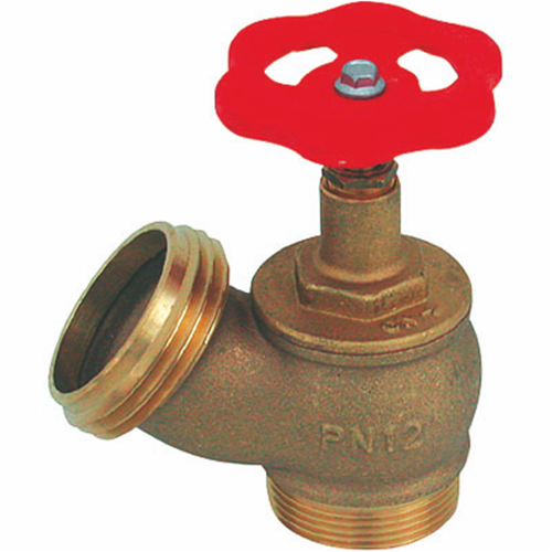 RUBINETTO IDRANTE PRESA A MURO USCITA MASCHIO UNI 45 x 1"1/2 PN 12