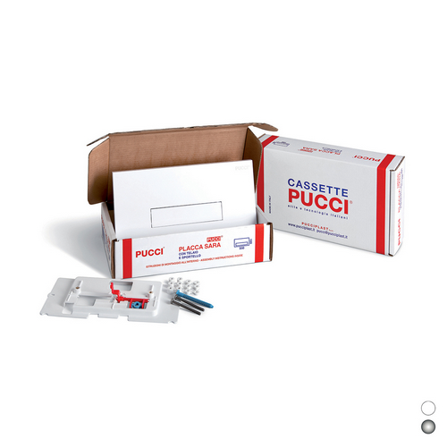 KIT SARA MONO TASTO TELAIO + PLACCA CM.33 Sp.1,2 Cromata