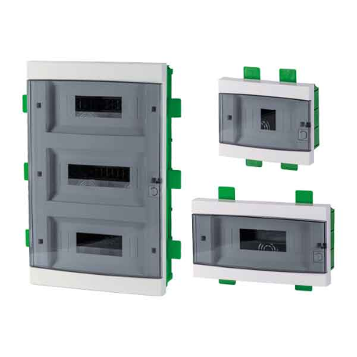 CENTRALINO DA INCASSO PER CARTONGESSO C/SPORTELLO 8 MODULI - BIANCO