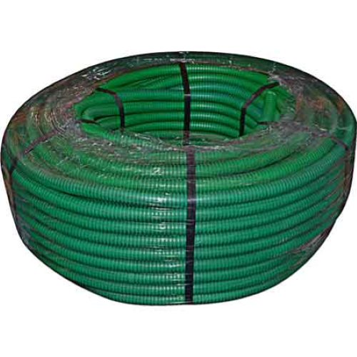 TUBO CORRUGATO CON TIRAFILO VERDE Ø 25 - ROTOLO 50 MT