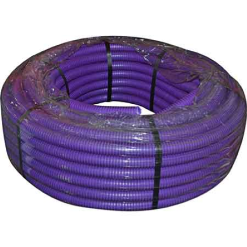 TUBO CORRUGATO CON TIRAFILO VIOLA Ø 20 - ROTOLO 100 MT
