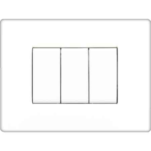 PLACCA COPRINTERRUTTORE BIANCA 'MYLIFE Q' 3 POSTI