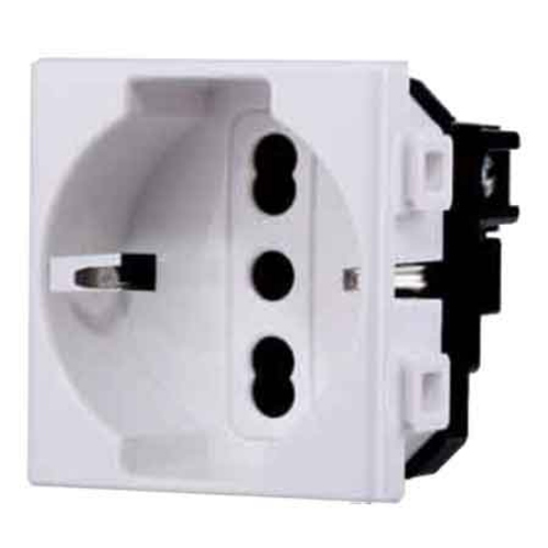 PRESA ITALIANA/TEDESCA 'SOLAR' 10/16A 250V - 2P+T COMATIBILE SERIE MATRIX BTICINO